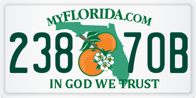 FL license plate 2387OB