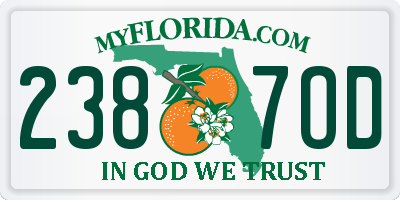 FL license plate 2387OD