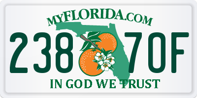 FL license plate 2387OF