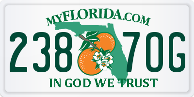 FL license plate 2387OG