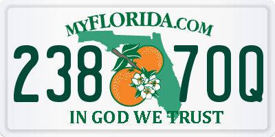 FL license plate 2387OQ