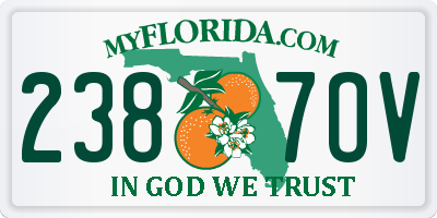 FL license plate 2387OV