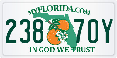 FL license plate 2387OY