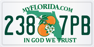 FL license plate 2387PB