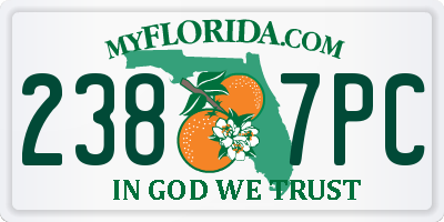 FL license plate 2387PC