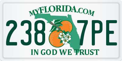 FL license plate 2387PE