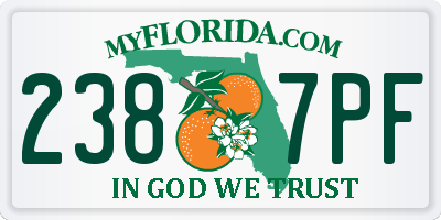 FL license plate 2387PF