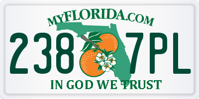 FL license plate 2387PL