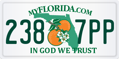 FL license plate 2387PP