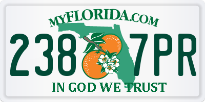 FL license plate 2387PR