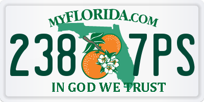 FL license plate 2387PS
