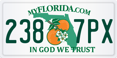 FL license plate 2387PX