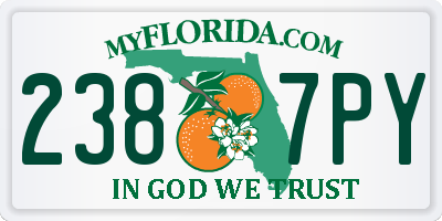 FL license plate 2387PY