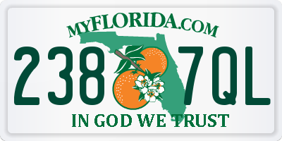 FL license plate 2387QL