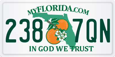 FL license plate 2387QN