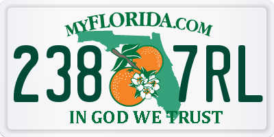 FL license plate 2387RL