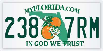 FL license plate 2387RM