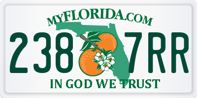 FL license plate 2387RR