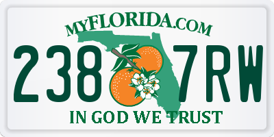 FL license plate 2387RW