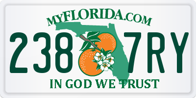 FL license plate 2387RY