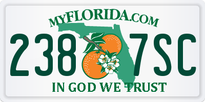 FL license plate 2387SC