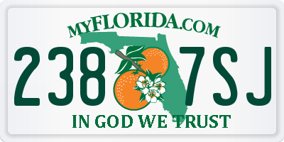 FL license plate 2387SJ