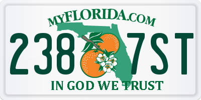 FL license plate 2387ST
