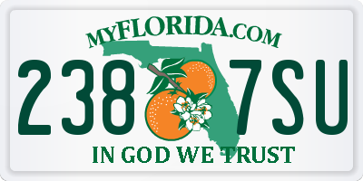 FL license plate 2387SU