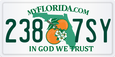 FL license plate 2387SY