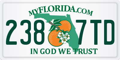 FL license plate 2387TD