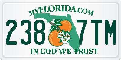 FL license plate 2387TM