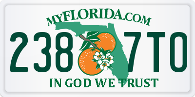 FL license plate 2387TO