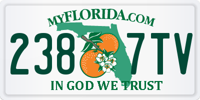 FL license plate 2387TV