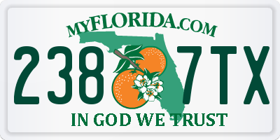 FL license plate 2387TX
