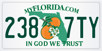 FL license plate 2387TY