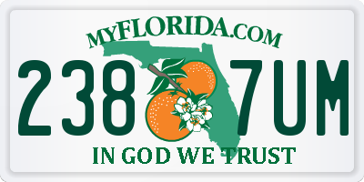 FL license plate 2387UM