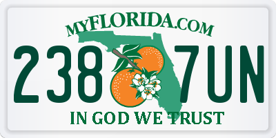 FL license plate 2387UN