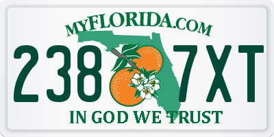 FL license plate 2387XT
