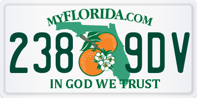 FL license plate 2389DV