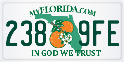 FL license plate 2389FE