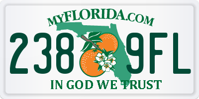 FL license plate 2389FL