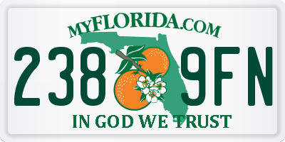 FL license plate 2389FN