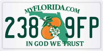 FL license plate 2389FP
