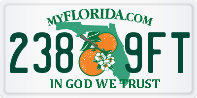 FL license plate 2389FT