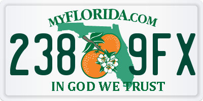 FL license plate 2389FX