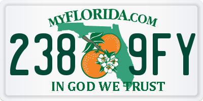 FL license plate 2389FY
