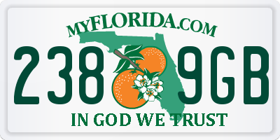 FL license plate 2389GB
