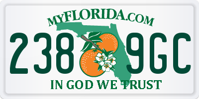 FL license plate 2389GC