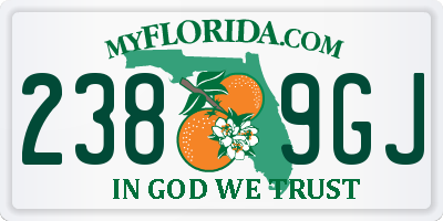 FL license plate 2389GJ