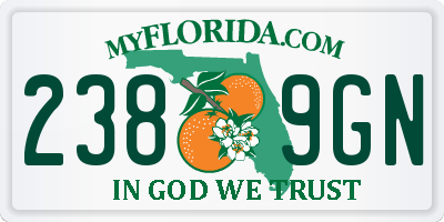 FL license plate 2389GN